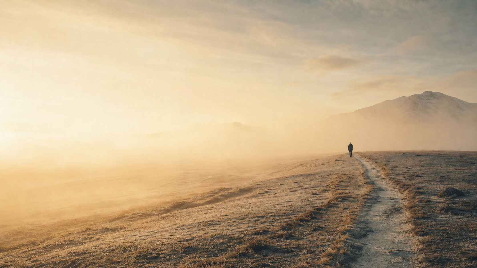 A path opening into morning light
